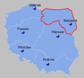 Map Of Eastern Poland North East Poland Map | Poland Guide